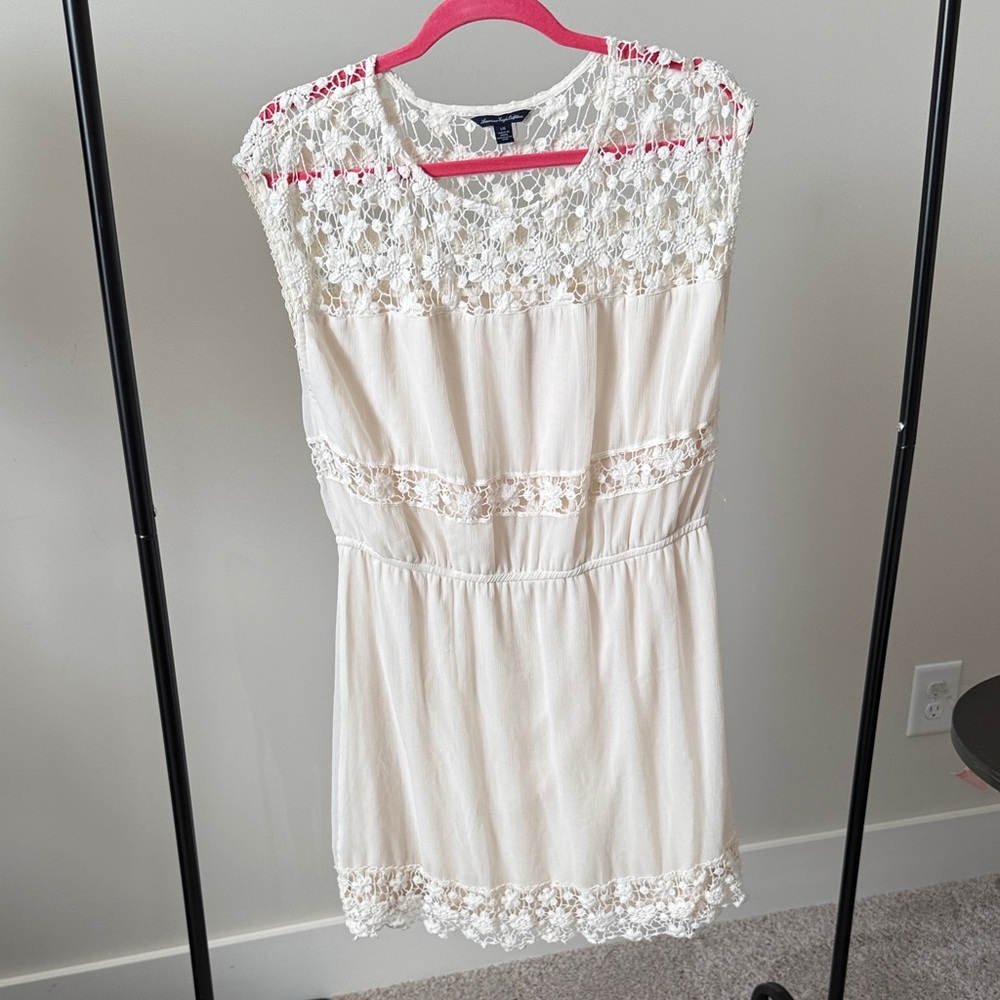 American Eagle White Lace Dress